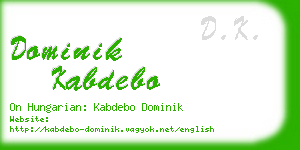 dominik kabdebo business card